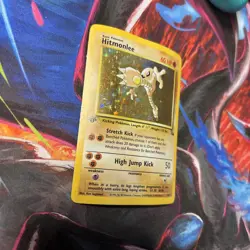 Pokemon TCG Hitmonlee 1st Edition Holo Rare Card Fossil, 7/62 - Image 2