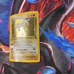 Pokemon TCG Hitmonlee 1st Edition Holo Rare Card Fossil, 7/62 - Image 3