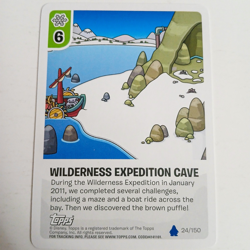 Club Penguin Wilderness Expedition Cave Card 24/150 Topps Disney Card-Jitsu - Image 1