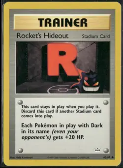 Rocket's Hideout 63/64 Neo Revelation Pokemon English Card (MP) - Image 1