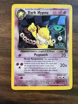 Pokemon Card - Dark Hypno 9/82 Team Rocket Holo Rare MP/Moderately Played - Image 1