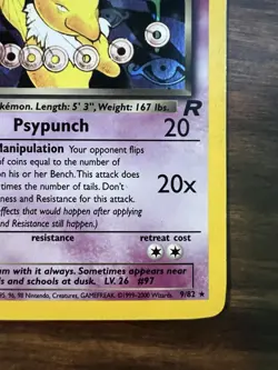 Pokemon Card - Dark Hypno 9/82 Team Rocket Holo Rare MP/Moderately Played - Image 4