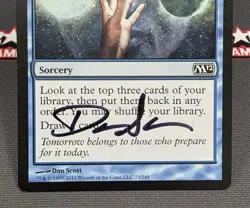 MTG Ponder- Signed -Magic 2012 Magic the Gathering Card #073 - Image 4
