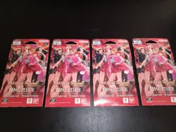 One Piece Tcg Heroines Edition English EB-03 Sleeved Booster 4 Pack Card Lot NEW - Image 1