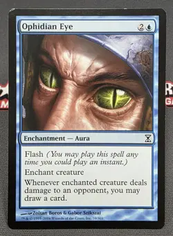 MTG Ophidian Eye- DAMAGED/INKED -Time Spiral Magic the Gathering Card #070 - Image 1