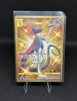Pokemon TCG Inteleon Evolving Skies Holo Card 227/203 Secret Rare - Image 1