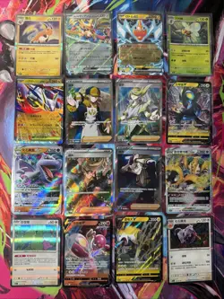 Pokemon 16 Card Lot nm V Max Mega Amazing Ex HOLO Rare Hits Only A25 - Image 1