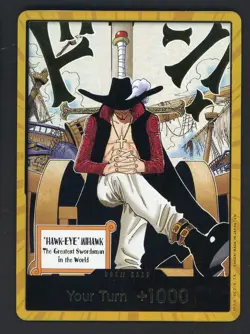 One Piece English Don!! Card Mihawk Alternate Art Gold - Image 1
