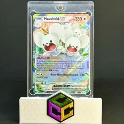 Pokemon TCG Maushold ex 155/182 Paradox Rift Ultra Rare Card NM - Image 1