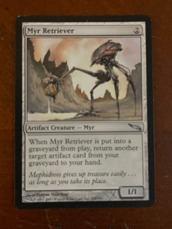 MTG Magic the Gathering Mirrodin Myr Retriever LP - Image 1