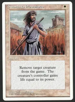 ***Swords to Plowshares*** MTG Alternate 4th Edition Magic Kid Icarus - Image 1