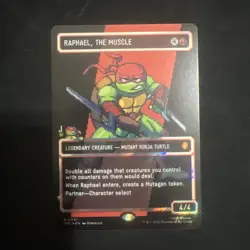 Raphael, the Muscle (0091) (Borderless) (Surge Foil) Commander: Teenage... - Image 1