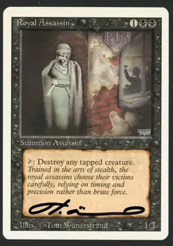 ***Royal Assassin Signed*** MTG Revised Magic Tom Wanerstrand Kid Icarus - Image 1