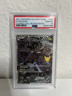 Pokemon Zekrom Celebrations Classic Coll. Black & White Full Art #114 PSA 10 - Image 1