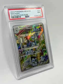 2023 POKEMON MEW EN-151 ILLUSTRATION RARE #177 MACHOKE PSA 9 - Image 3