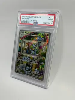 2023 POKEMON MEW EN-151 ILLUSTRATION RARE #177 MACHOKE PSA 9 - Image 4