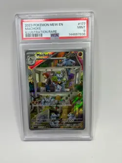 2023 POKEMON MEW EN-151 ILLUSTRATION RARE #177 MACHOKE PSA 9 - Image 5