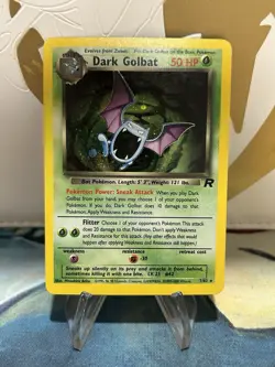 Dark Golbat 7/82 Pokemon Team Rocket Unlimited Holo Rare Card WOTC MP - Image 1