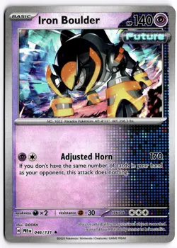 Iron Boulder 046/131 (Master Ball Pattern) Prismatic Evolutions Pokemon NM - Image 1