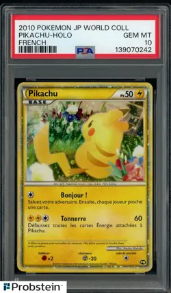 2010 Pokemon JP World Collection French Pikachu Holo PSA 10 GEM MINT - Image 1