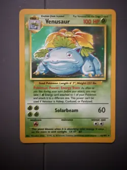 Pokemon Venusaur Base Set Holo Rare 15/102 1999-2000 Wizards Copyright - Image 1