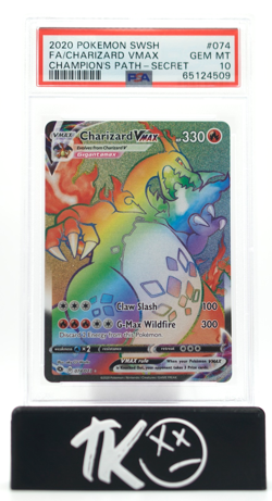 2020 Pokemon Champion's Path 074/073 Charizard VMAX Secret Rare PSA 10 Gem Mint - Image 1