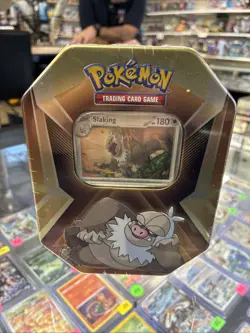 Pokemon Triple Whammy SLAKING Tin 3 Booster Packs 3 Foil Cards TCG New & Sealed - Image 1