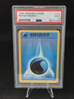 1999 POKEMON BASE SET UNLIMITED #102 WATER ENERGY PSA 9 - Image 3