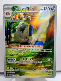 Pokemon TCG: Mabosstiff #218/198 Scarlet & Violet Base Set Illustration Rare - Image 1