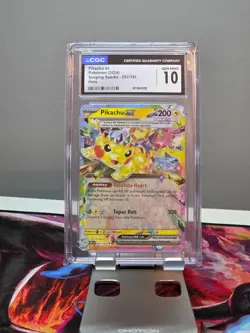 POKEMON PIKACHU EX SURGING SPARKS 057/191 HOLO CGC 10 - Image 1