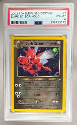 138723372 Dark Scizor 2002 Pokemon Neo Destiny #9 Holo PSA 6 - Image 1