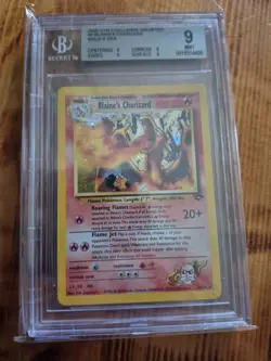 Blaine’s Charizard 2/132 Holo Rare Gym Challenge Pokemon PSA Error BGS 9 - Image 1