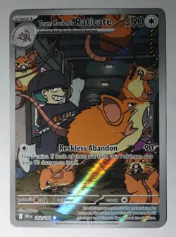 Pokemon Team Rocket's Raticate #202/182 IR - Sv10: Destined Rivals - (NM) - Image 1