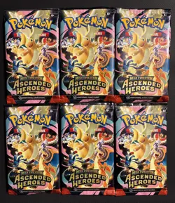 Pokemon TCG Ascended Heroes Booster Pack Bundle (6 Packs) Factory Sealed - Image 1