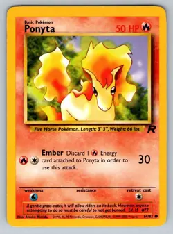 2000 Pokemon Rocket Vintage WOTC Ponyta 64/82 - Image 1