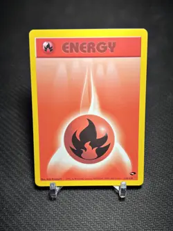 2000 Pokemon TCG Gym Challenge Fire Energy Near Mint 128/132 - Image 1