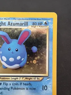 Pokemon Neo Destiny Holo Rare Vintage TCG Foil Light Azumarill 13/105 WotC - Image 4