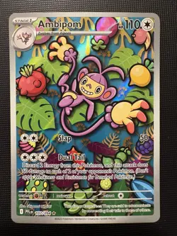 2025 Pokemon Phantasmal Flames Ambipom IR 107/094 ILLUSTRATION RARE HOLO! HOT! - Image 1
