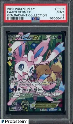 2016 Pokemon XY Generations Radiant Collection #RC32 FA Sylveon EX PSA 9 - Image 1