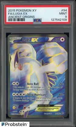 2015 Pokemon XY Ancient Origins #94 FA Lugia EX PSA 9 MINT - Image 1
