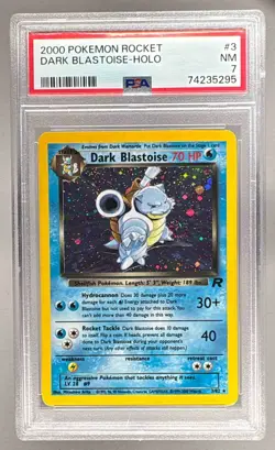 74235295 Dark Blastoise 2000 Pokemon Team Rocket #20 Holo PSA 7 - Image 1