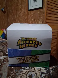 Pokemon TCG Ascended Heroes Tech Sticker Collection Display Box EMPTY NO PACKS - Image 1
