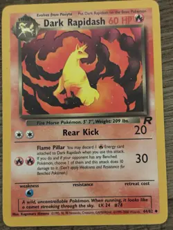 Pokemon TCG Dark Rapidash Team Rocket Uncommon 44/82 60 HP Regular - Image 2