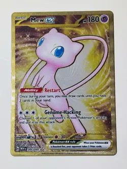 Pokemon Mew EX 205/165 Scarlet & Violet 151 Hyper Rare Art Holo 180 HP (METAL) - Image 1