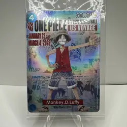 One Piece Monkey D. Luffy US Voyage College Basketball Promo Card - Sealed/Mint - Image 3