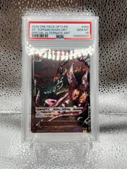 2025 One Piece OP13 Special Alt Art Demon God #089 St. Topman Warcury PSA 10 - Image 2