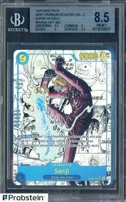 2025 One Piece Best Premium Booster Vol.2 #OP06119 Sanji Manga Art Sec BGS 8.5 - Image 1
