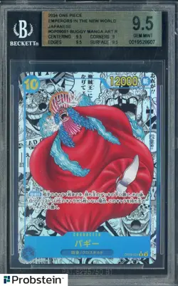 2024 One Piece Japanese #OP09051 Buggy Manga Art Rare BGS 9.5 - Image 1