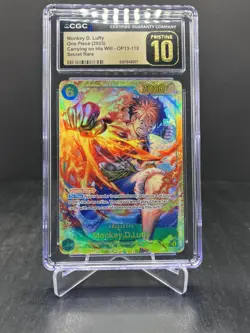 2025 One Piece Carrying on His Will Monkey D. Luffy SEC CGC Pristine 10 OP13-118 - Image 1