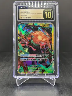 2025 One Piece Premium Booster Vol. 2 Roronoa Zoro SEC CGC Pristine 10 #OP06-118 - Image 1